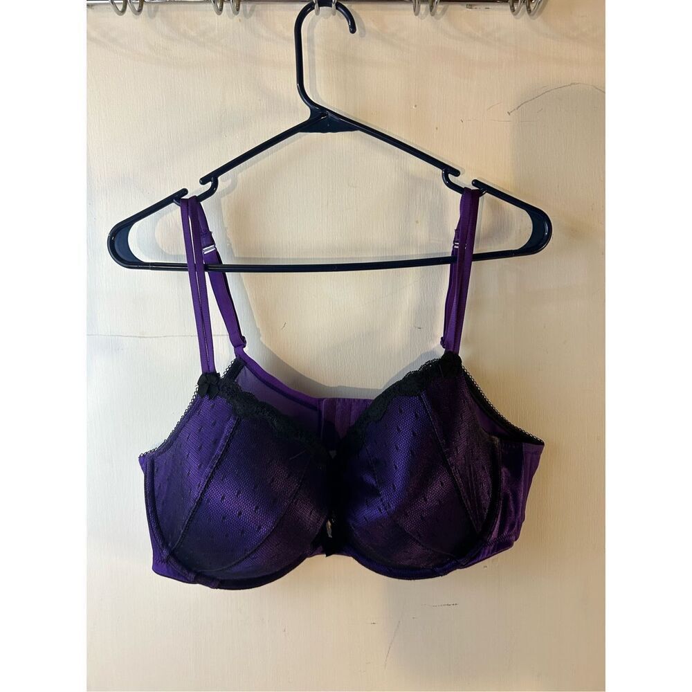 Cacique 42D purple black bra‎